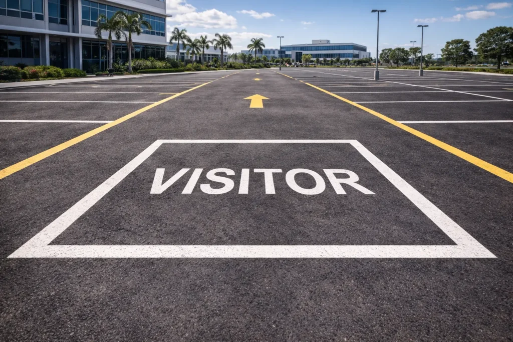 visitor bay marking brisbane reserved parking bays commercial car park