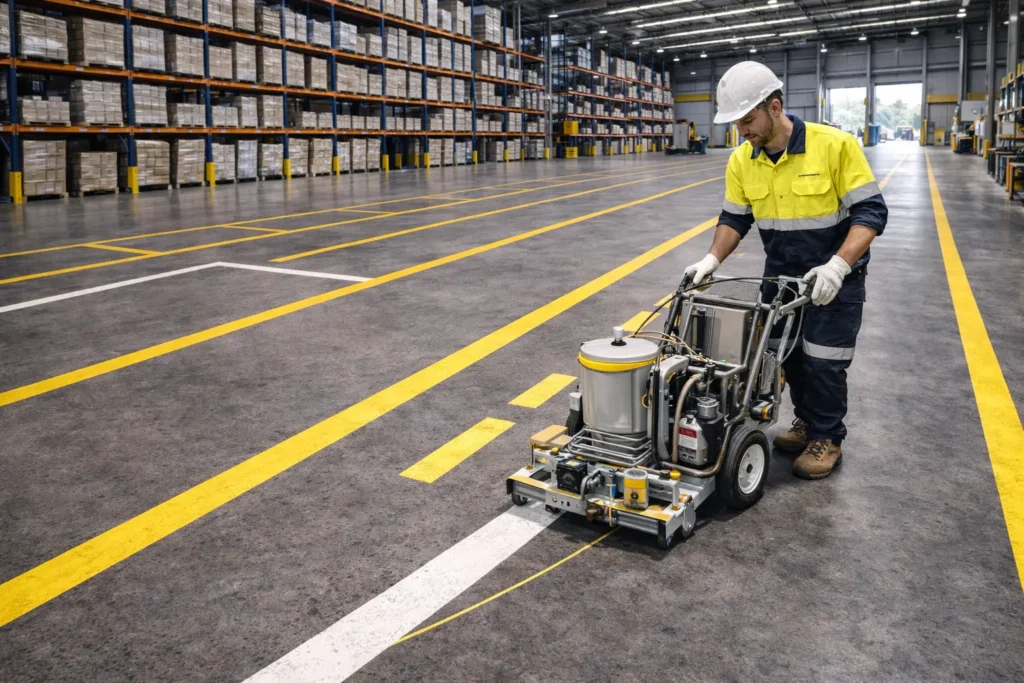 warehouse floor marking brisbane storage aisle safety floor markings warehouse