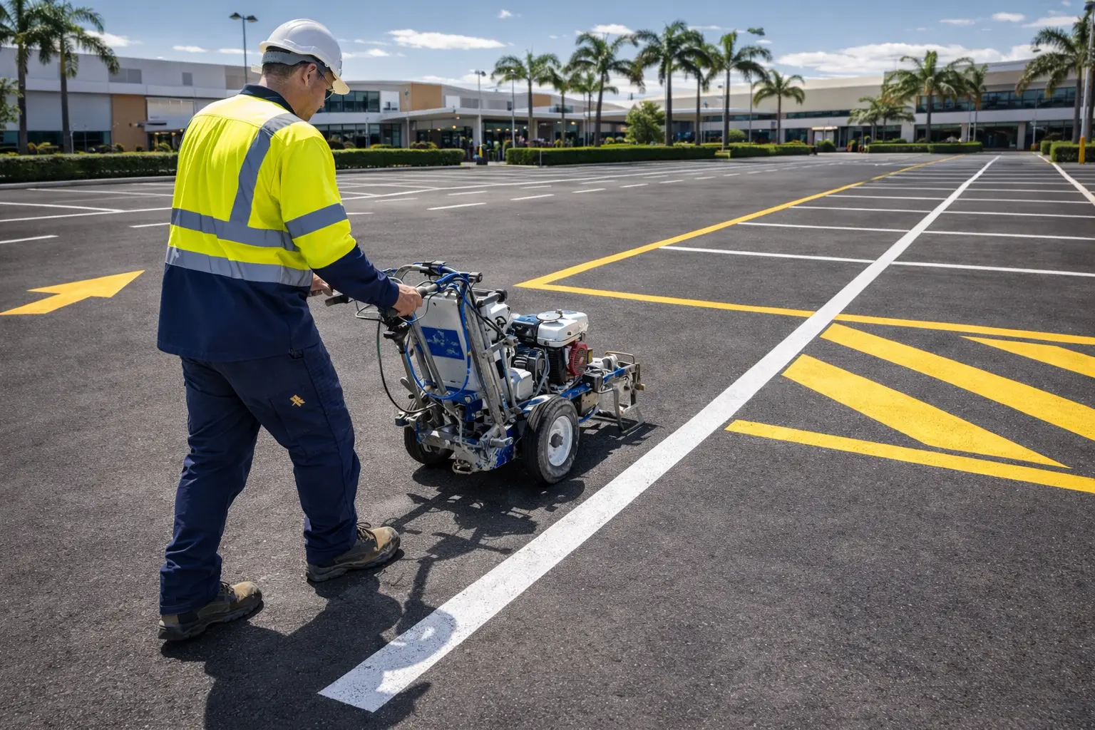 choose line marking company professional contractor painting car park lines
