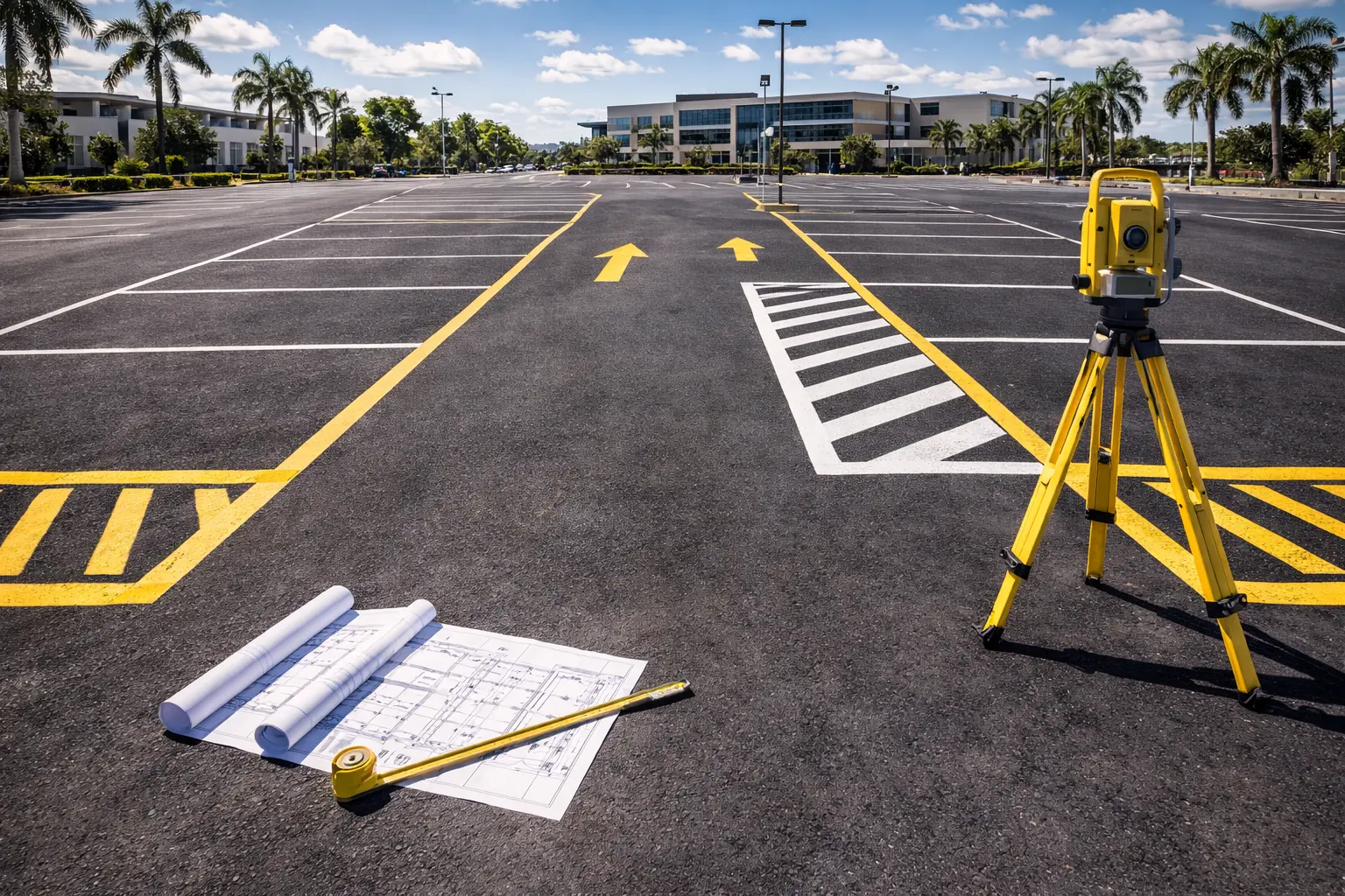 line marking cost Brisbane car park lines being painted professionally
